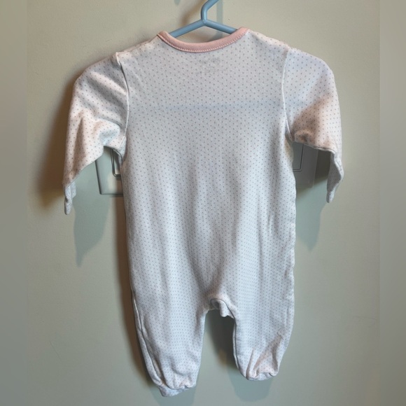 Little Me Pink and White Footie One Piece “Thank Heaven for Little Girls” 6M - Picture 5 of 6